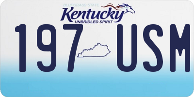 KY license plate 197USM