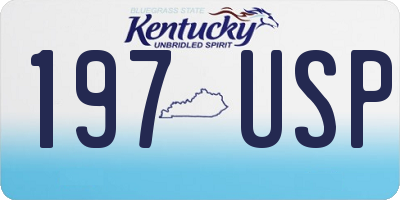 KY license plate 197USP