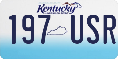 KY license plate 197USR