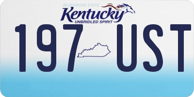 KY license plate 197UST