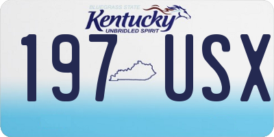 KY license plate 197USX