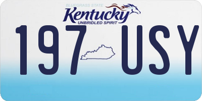 KY license plate 197USY