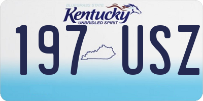 KY license plate 197USZ