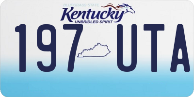 KY license plate 197UTA