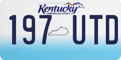 KY license plate 197UTD