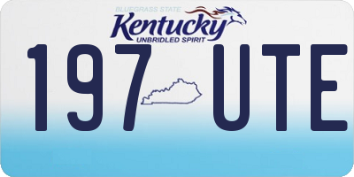 KY license plate 197UTE