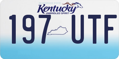 KY license plate 197UTF