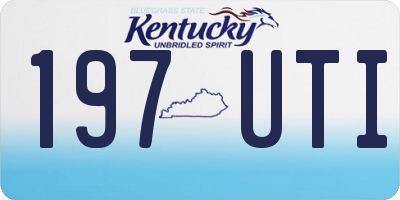 KY license plate 197UTI