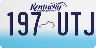 KY license plate 197UTJ
