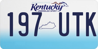 KY license plate 197UTK