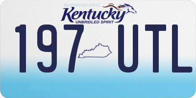 KY license plate 197UTL