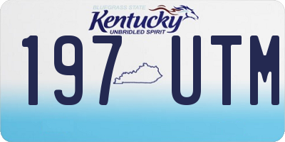 KY license plate 197UTM