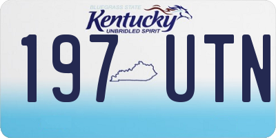 KY license plate 197UTN