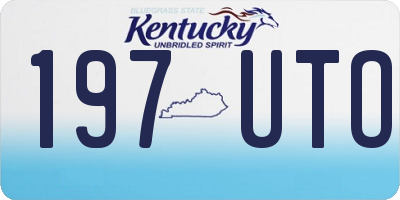 KY license plate 197UTO