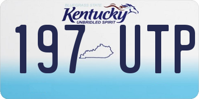 KY license plate 197UTP