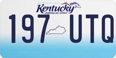 KY license plate 197UTQ