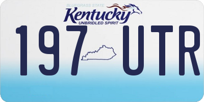 KY license plate 197UTR