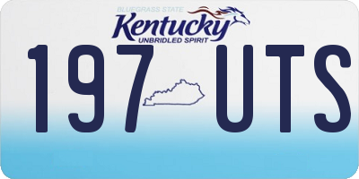 KY license plate 197UTS