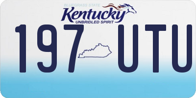 KY license plate 197UTU
