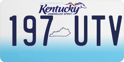 KY license plate 197UTV