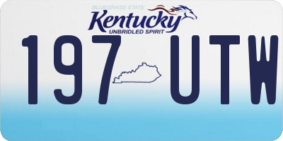KY license plate 197UTW