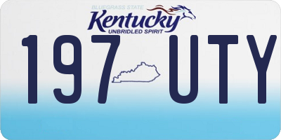 KY license plate 197UTY