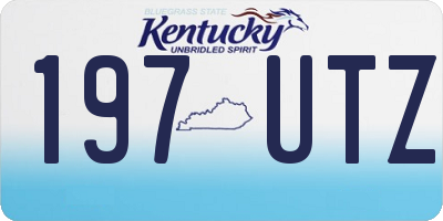 KY license plate 197UTZ