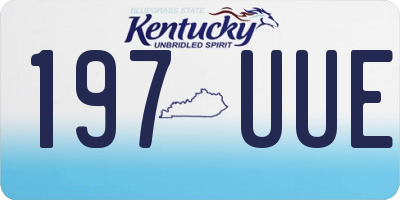 KY license plate 197UUE