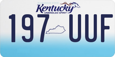 KY license plate 197UUF