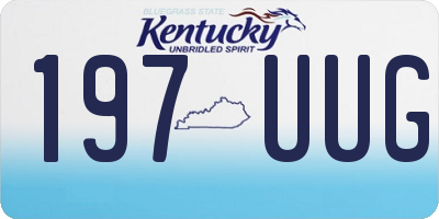 KY license plate 197UUG