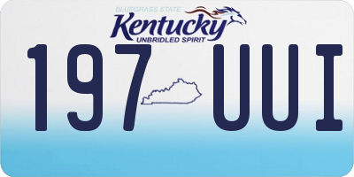KY license plate 197UUI