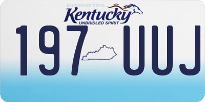 KY license plate 197UUJ