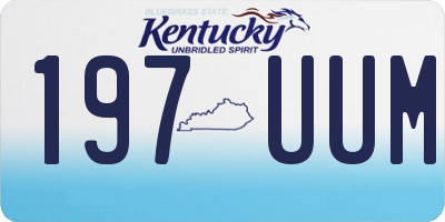 KY license plate 197UUM