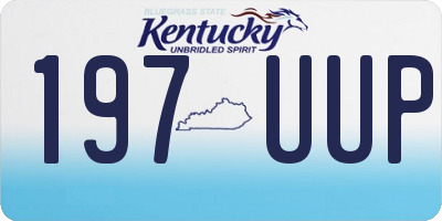 KY license plate 197UUP