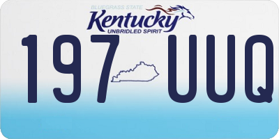 KY license plate 197UUQ