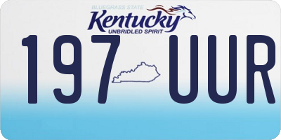KY license plate 197UUR
