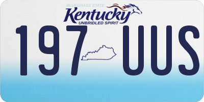 KY license plate 197UUS