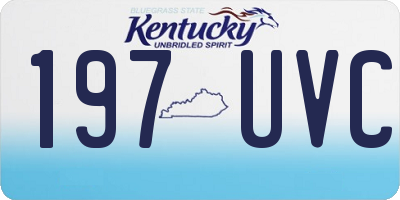 KY license plate 197UVC