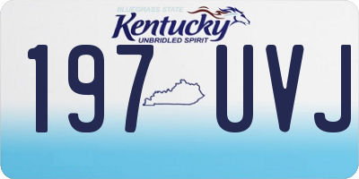 KY license plate 197UVJ