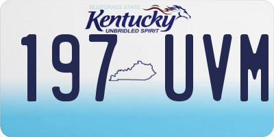 KY license plate 197UVM