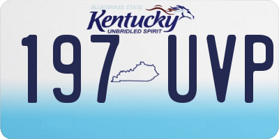 KY license plate 197UVP