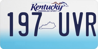 KY license plate 197UVR
