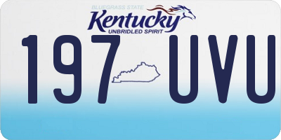 KY license plate 197UVU