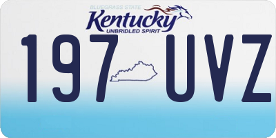 KY license plate 197UVZ