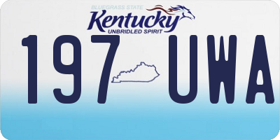 KY license plate 197UWA
