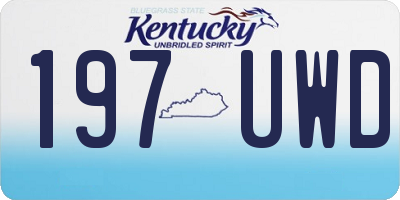 KY license plate 197UWD