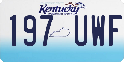 KY license plate 197UWF