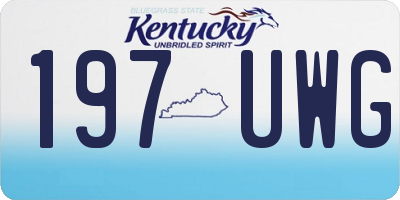 KY license plate 197UWG