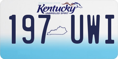 KY license plate 197UWI