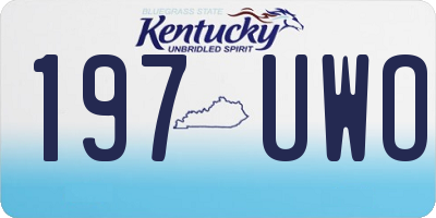 KY license plate 197UWO